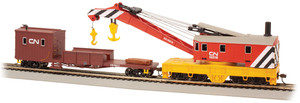 Bachmann ~ HO Scale ~ Canadian National - 250-Ton Steam Crane & Boom Tender ~ 16104