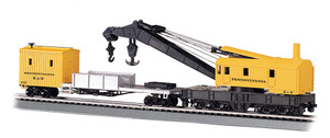 Bachmann ~ HO Scale ~ Pennsylvania - 250-Ton Steam Crane & Boom Tender ~ 16114