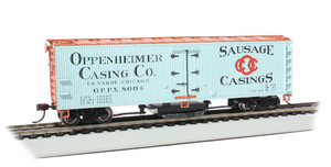 Bachmann ~ HO Scale ~ Oppenheimer Casing Co. - Track-Cleaning 40' Wood-Side Reefer ~ 16335