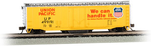 Bachmann ~ N Scale ~ UP #499191 - Track-Cleaning 50' Plug-Door Box Car ~ 16366
