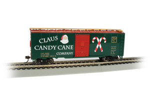 Bachmann ~ HO Scale ~ Claus Candy Cane Co. - 40' Box Car ~ 17007