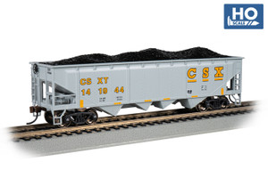 Bachmann ~ HO Scale ~ CSX #141944 - 40' Quad Hopper (Gray & Yellow) ~ 17615