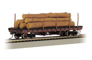 Bachmann ~ HO Scale ~ CF 40' Log Car - 1906-1935 Version ~ 18332