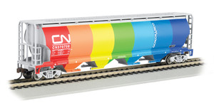 Bachmann ~ HO Scale ~ CN Demonstrator - 4 Bay Cylindrical Grain Hopper ~ 19133