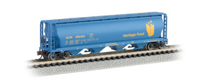 Bachmann ~ N Scale ~ Heritage Fund - 4 Bay Cylindrical Grain Hopper ~ 19189