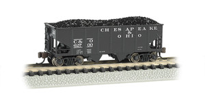 Bachmann ~ N Scale ~ Chesapeake & Ohio - USRA 55- Ton 2-Bay Outside Braced Hopper~ 19555