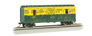 Bachmann ~ HO Scale ~ C& NW - 40th Animated Stock Car w/horses ~ 19703