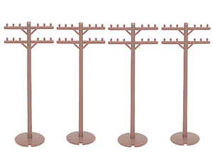 Bachmann ~ HO Scale ~ Telephone Poles (12 pieces) ~ 42102