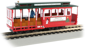 Bachmann ~ HO Scale ~ Christmas Cable Car with Grip Man ~ 60535