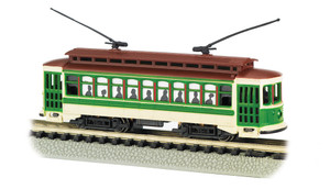 Bachmann ~ N Scale ~ Green - Brill Trolley ~ 61093