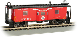 Bachmann ~ HO Scale ~ Erie - Bay Window W/ Roof Walk Caboose ~ 73203