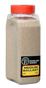 Woodland Scenics ~ Ballast ~ Buff ~ Medium ~ 32oz Shaker ~ B1380