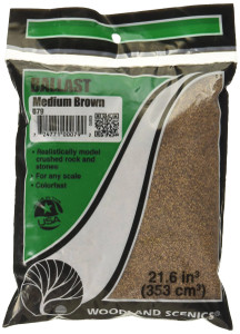 Woodland Scenics ~ Brown ~ Medium ~ Ballast ~ Any Scale ~ B79