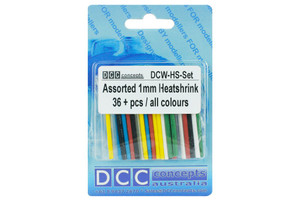 DCCconcepts ~ Heat Shrink Tube ~ Assorted Colors ~ 36 Pack ~ DCW-HSSet