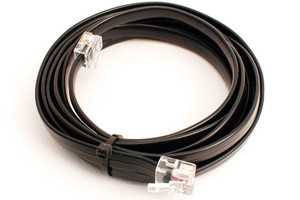 DCCconcepts ~ 6-Wire Flat Cable w/RJ12 Connectors ~ 2 Meters ~ DCD-RJ12.2m