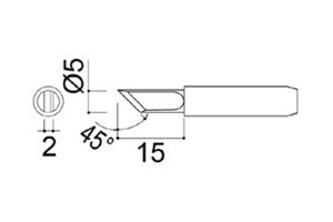 DCCconcepts ~ T-K Soldering Iron Tip (for DCS-ST2065, ST60, ST80 & AT689A) ~ DCS-TK