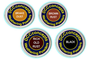 DCCconcepts ~ Weathering Powder Set ~ Track and Environs ~ DCW-TRK