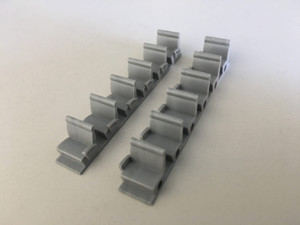 Rix Products ~ HO Scale ~ Coach Seats (Gray) ~ 541-4101