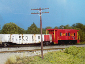 Rix Products ~ HO Scale ~ Rix Telephone Poles (2 cross arms per pole) ~ 628-0032