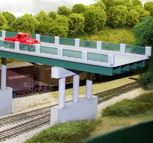 Rix Products ~ HO Scale ~ Wrought Iron 50' Highway Overpass w/Pier ~ 628-0122