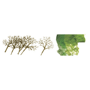 JTT Scenery Products ~ HO Scale ~ Premium Trees: Deciduous 3" to 4" ~ 0592018