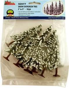 JTT Scenery Products ~ HO ~ Super Scenic Trees: Evergreen Snow 3"-5" ~ 0592077