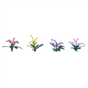 JTT Scenery Products ~ O Scale ~ PETUNIAS 3/4" Red, Pink, Yellow, Purple ~ 0595508