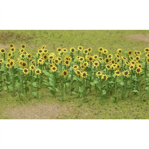 JTT Scenery Products ~ HO scale ~ Sunflowers 1" 16/pk ~ 0595523