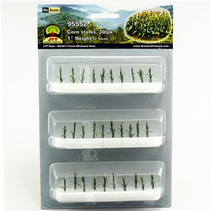 JTT Scenery Products ~ HO scale ~ Corn Stalks 1" tall 30/PK~ 0595552