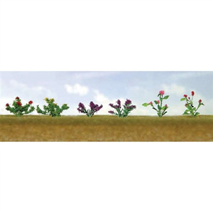 JTT Scenery Products ~ HO scale ~ Flower Plants Assortment 1, 12/PK~ 0595557