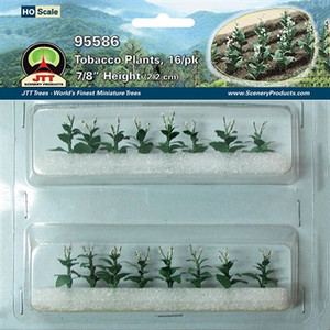 JTT Scenery Products ~ HO scale ~ Tobacco Plants 16/PK ~ 0595586