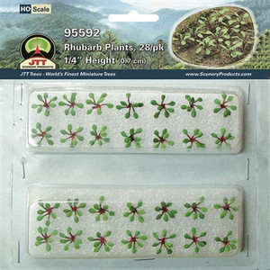 JTT Scenery Products ~ HO scale ~ Rhubarb Plants, 28/PK ~ 0595592