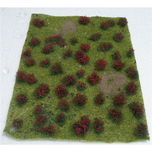 JTT Scenery Products ~ Flowering Meadow Red, 5" x7" sheet ~ 0595604