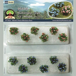 JTT Scenery Products ~ HO Scale ~ HYDRANGEA, 12/pk ~ 0595609