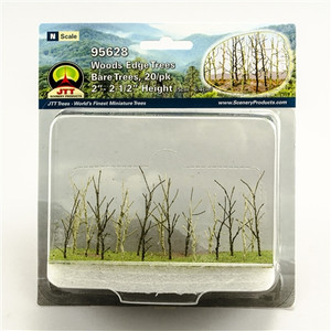 JTT Scenery Products ~ N Scale ~ Woods Edge Trees Bare, 2"- 2.5" ~ 0595628