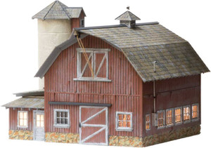 Woodland Scenics ~ O Scale ~ Built & Ready With LEDs ~ Weathered Barn ~ BR5865