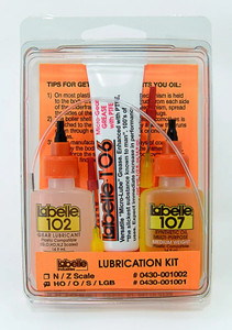 Labelle 1001 ~ Engine Oil Starter Kit ~ Includes 102, 106 & 107 ~ 1.5" & 6" Needle & Tubing ~ HO, S, O, LGB, Lionel