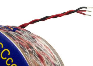 DCCconcepts ~ Solenoid Connection Wire 3-Plait Red/Black/Red ~ DCW-PW25