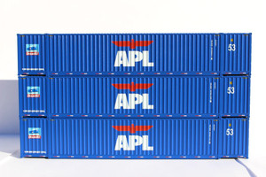 Jacksonville Terminal JTC ~ HO Scale ~ APL large logo, "Early Scheme" Ocean 53'  (3) ~ 953039