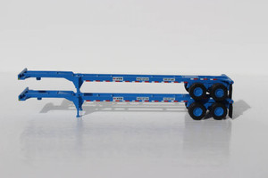Jacksonville Terminal JTC ~ N Scale ~ NYK LINE (blue) 40' CHASSIS for 40' Container ~142013