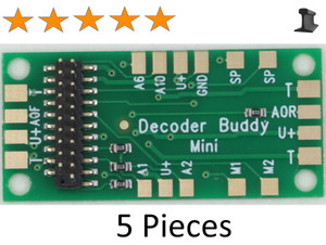 NixTrainz ~ Decoder Buddy Mini ~ 0 Ohm With 2.2K Axial Resistors For 21 Pin Decoders ~ NTZ3 ~ 5 Pack