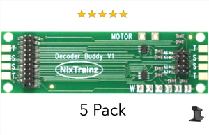 NixTrainz ~ Original Decoder Buddy NTZ4 V1B For 21 Pin Decoders ~ 1K Resistors ~ 5 Pack