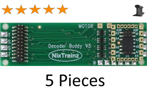 NixTrainz ~ Decoder Buddy V5B ~ For 21 Pin Decoders ~ 2.2K Resistors ~ NTZ5-5 ~ 5 Pack