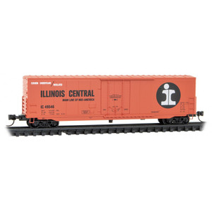 Micro Trains ~ N Scale ~ Illinois Central ~ 50' Boxcar 8' Plug Door #49546 ~ 18100330