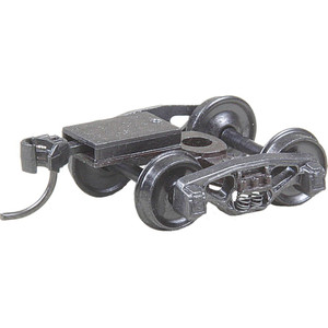 Kadee #502 HO Scale Bettendorf 50-ton Trucks with Ready-to-Mount Couplers, 33" Smooth Back Wheels - Metal Fully Sprung