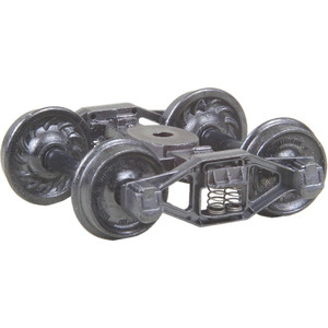 Kadee #511 HO Scale Bettendorf T-Section Trucks with 33" Ribbed Back Wheels - Metal Fully Sprung
