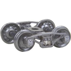 Kadee #557 HO Scale Pennsylvania 2D-F8 50-Ton Self Centering Trucks with 33" Ribbed Back Wheels - Metal Fully Sprung