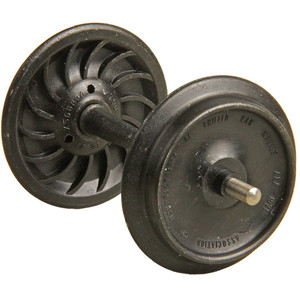 Kadee #961-4 Large Scale 29mm, 1 Scale (1:32) 36", G Scale (1:29) 33", Black Metal Ribbed Back Wheels - Freight or Passenger