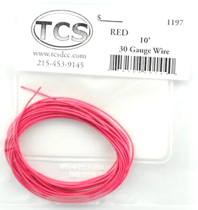 TCS ~ 30 AWG ~ DCC Decoder Wire ~ 10 Feet ~ Red ~ 1197