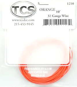 TCS ~ 30 AWG ~ DCC Decoder Wire ~ 10 Feet ~ Orange ~ 1210